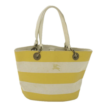 Burberry Yellow Canvas Tote Bag