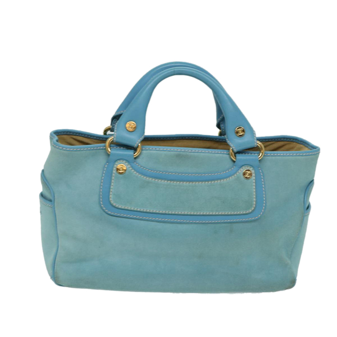 Céline Blue Suede Handbag 