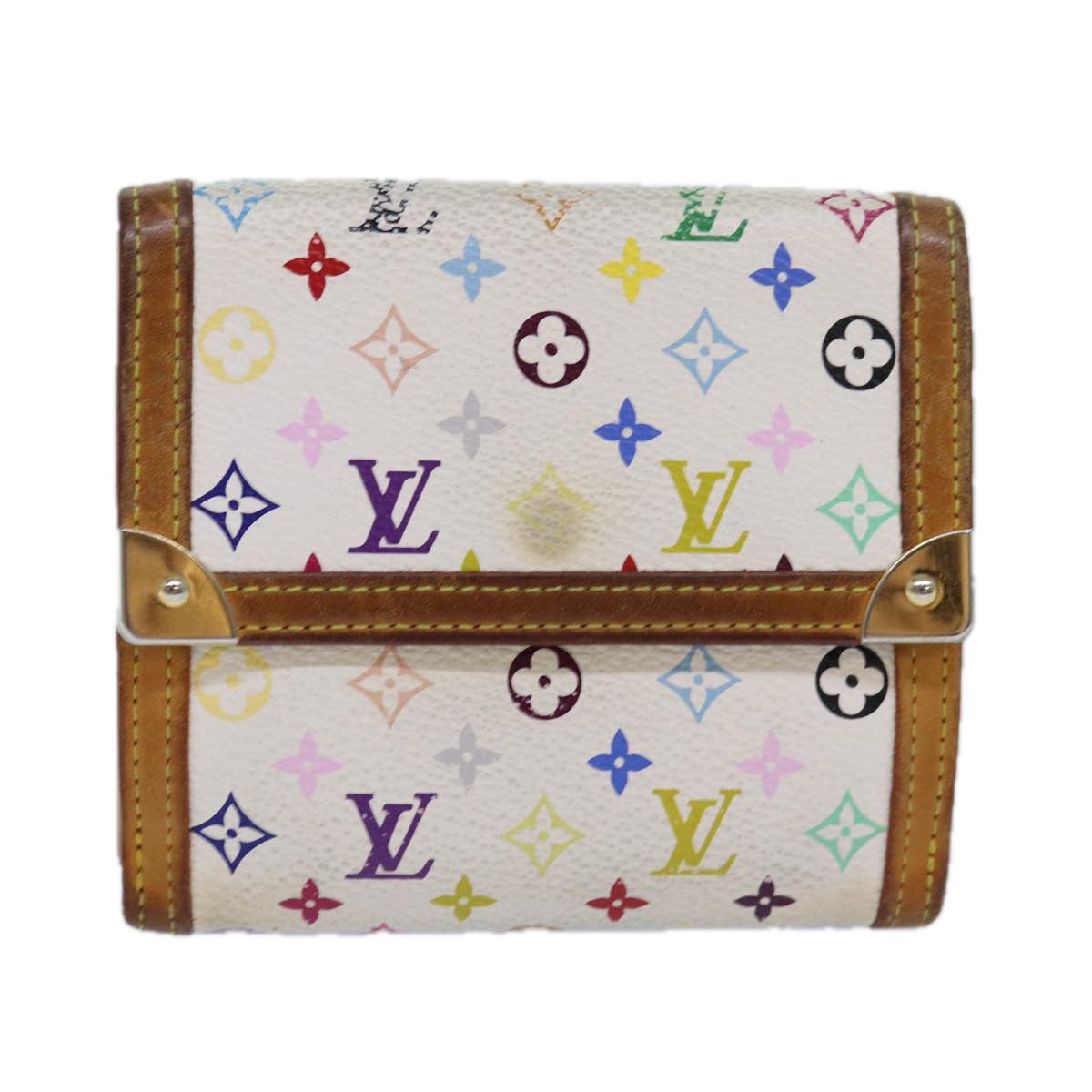 Louis Vuitton Porte-monnaie White Canvas Wallet 