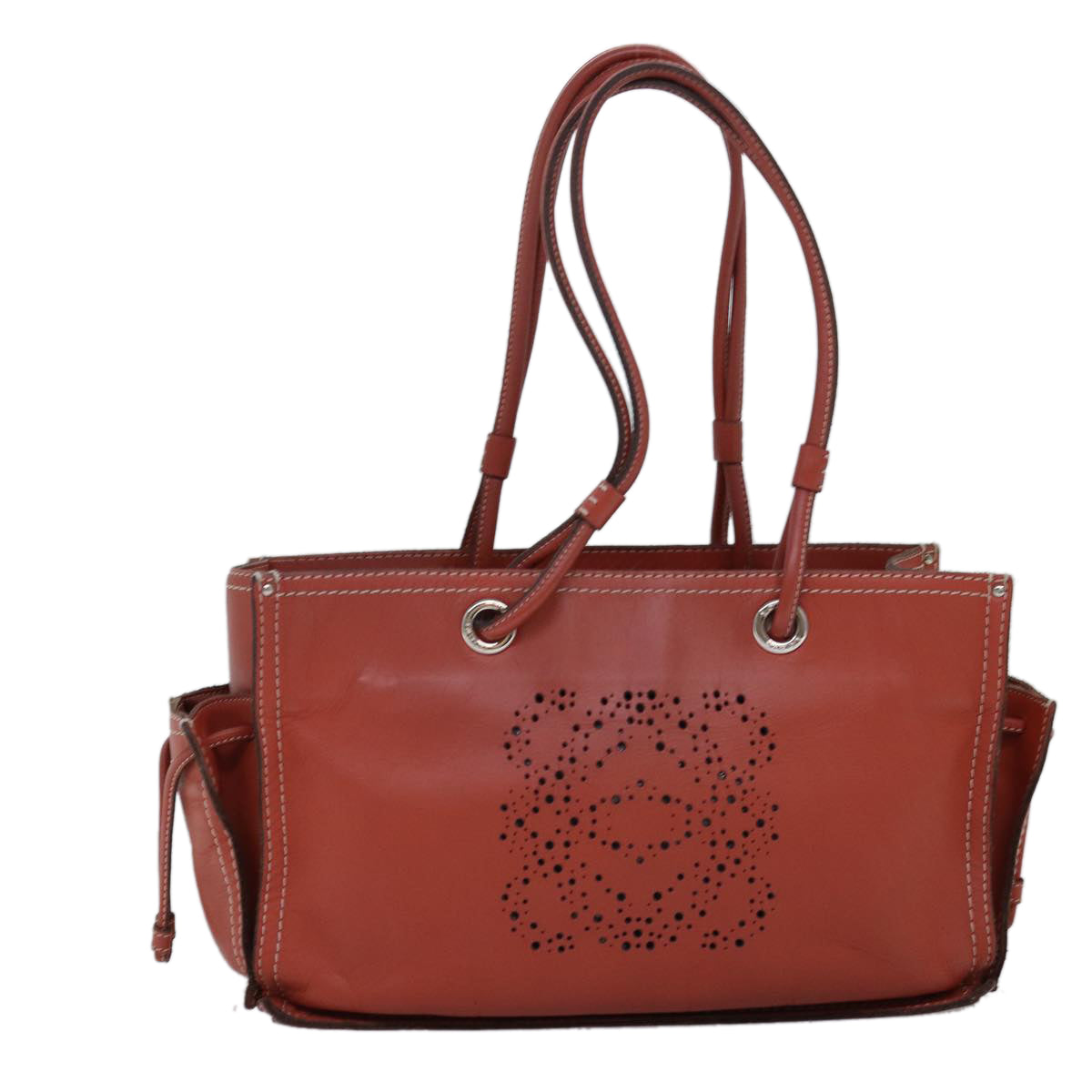 Loewe Burgundy Leather Tote Bag