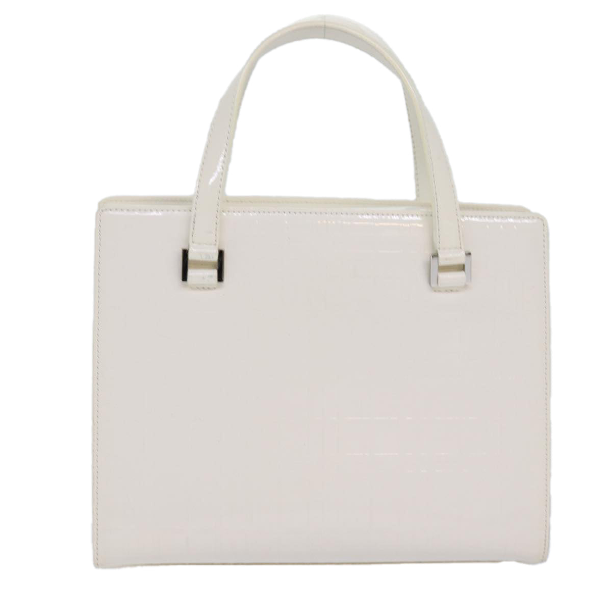 Burberry - White Patent Leather Handbag 