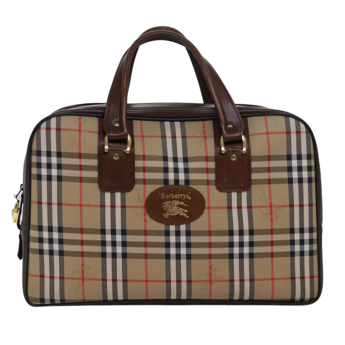 Burberry Beige Canvas Travel Bag