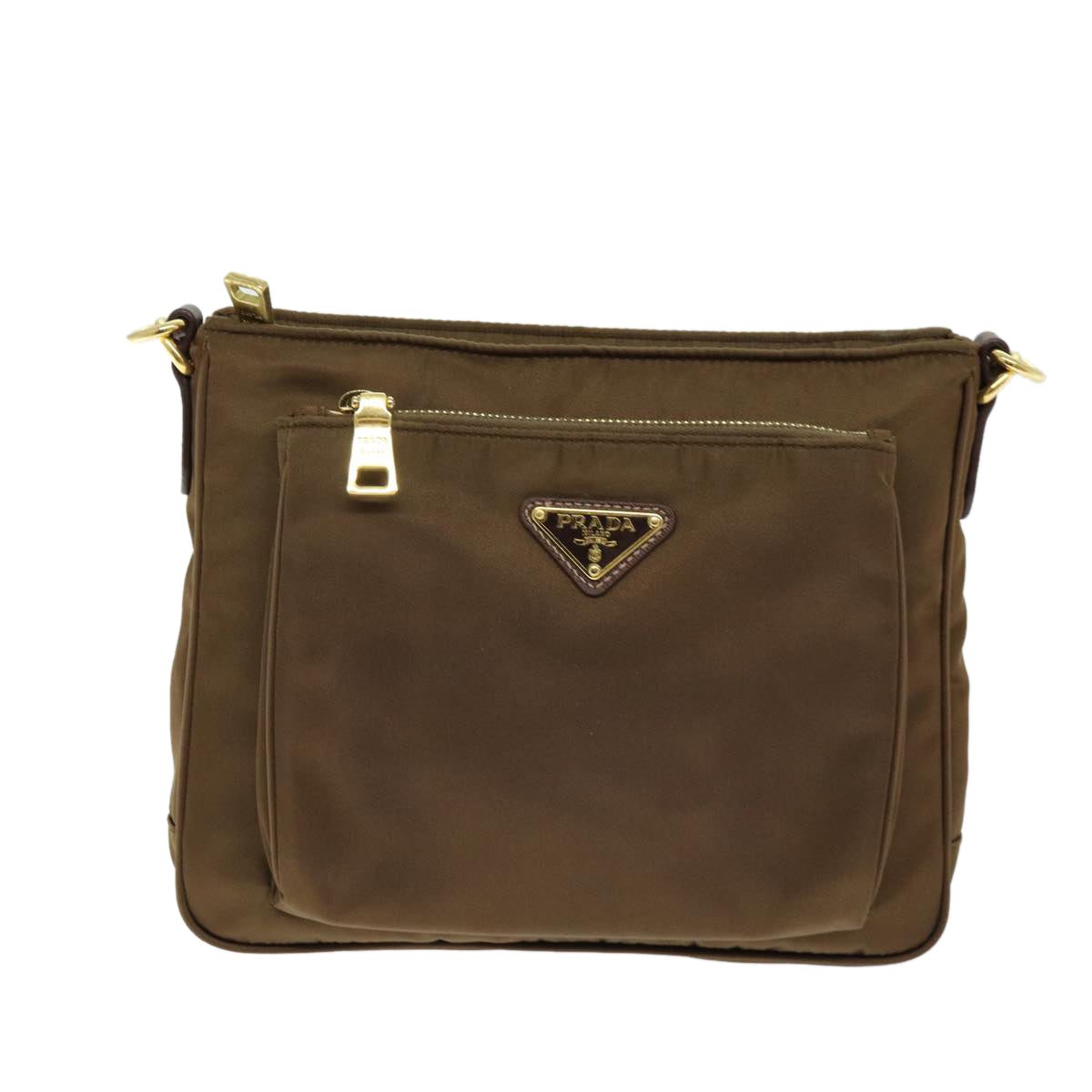 Prada Tessuto Brown Synthetic Shoulder Bag