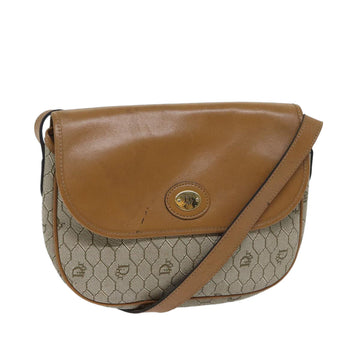 Dior Honeycomb Beige Canvas Shoulder Bag