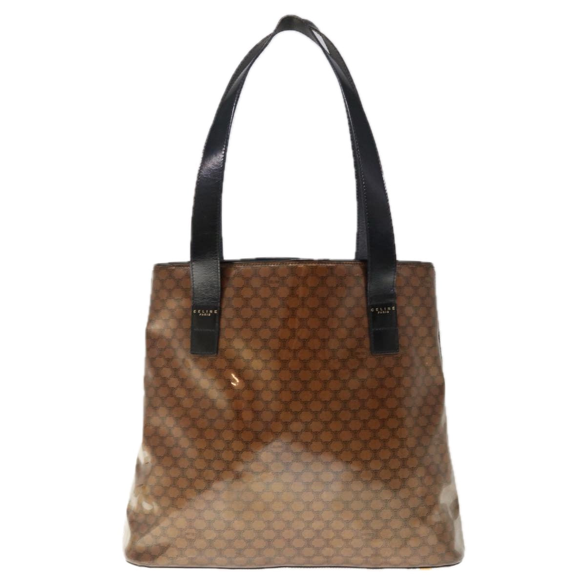 Céline Macadam Brown Canvas Tote Bag