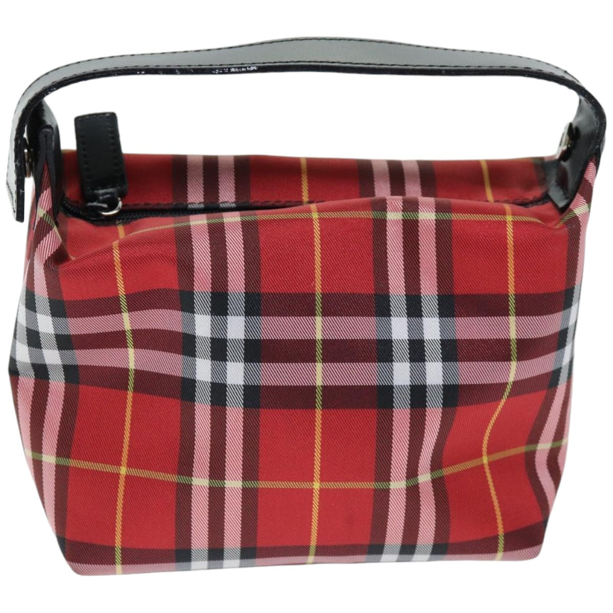 Burberry Nova Check Red Synthetic Clutch Bag