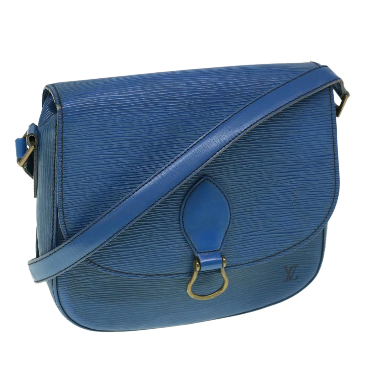 Louis Vuitton Saint Cloud Blue Leather Shoulder Bag