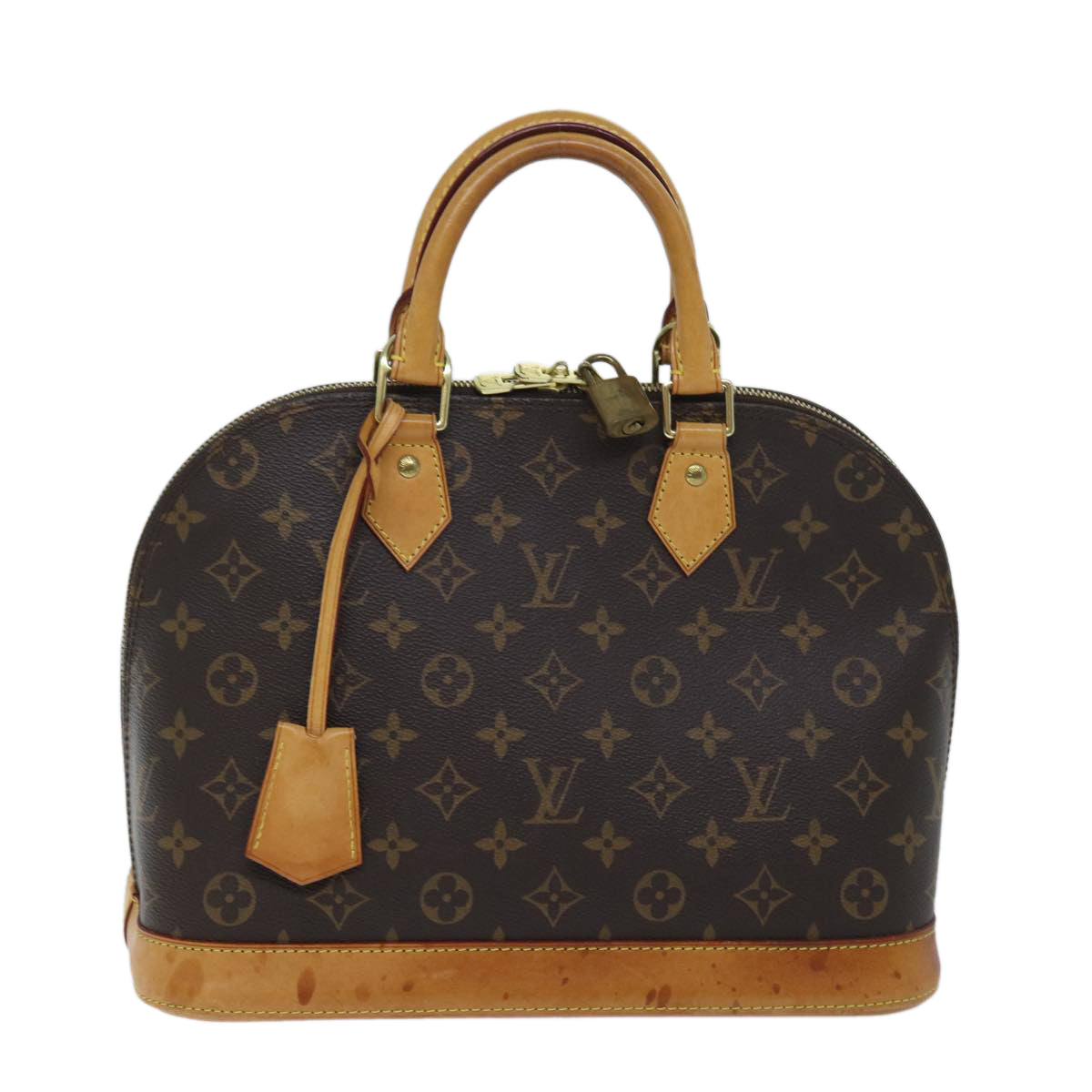 Louis Vuitton Alma Brown Canvas Handbag 