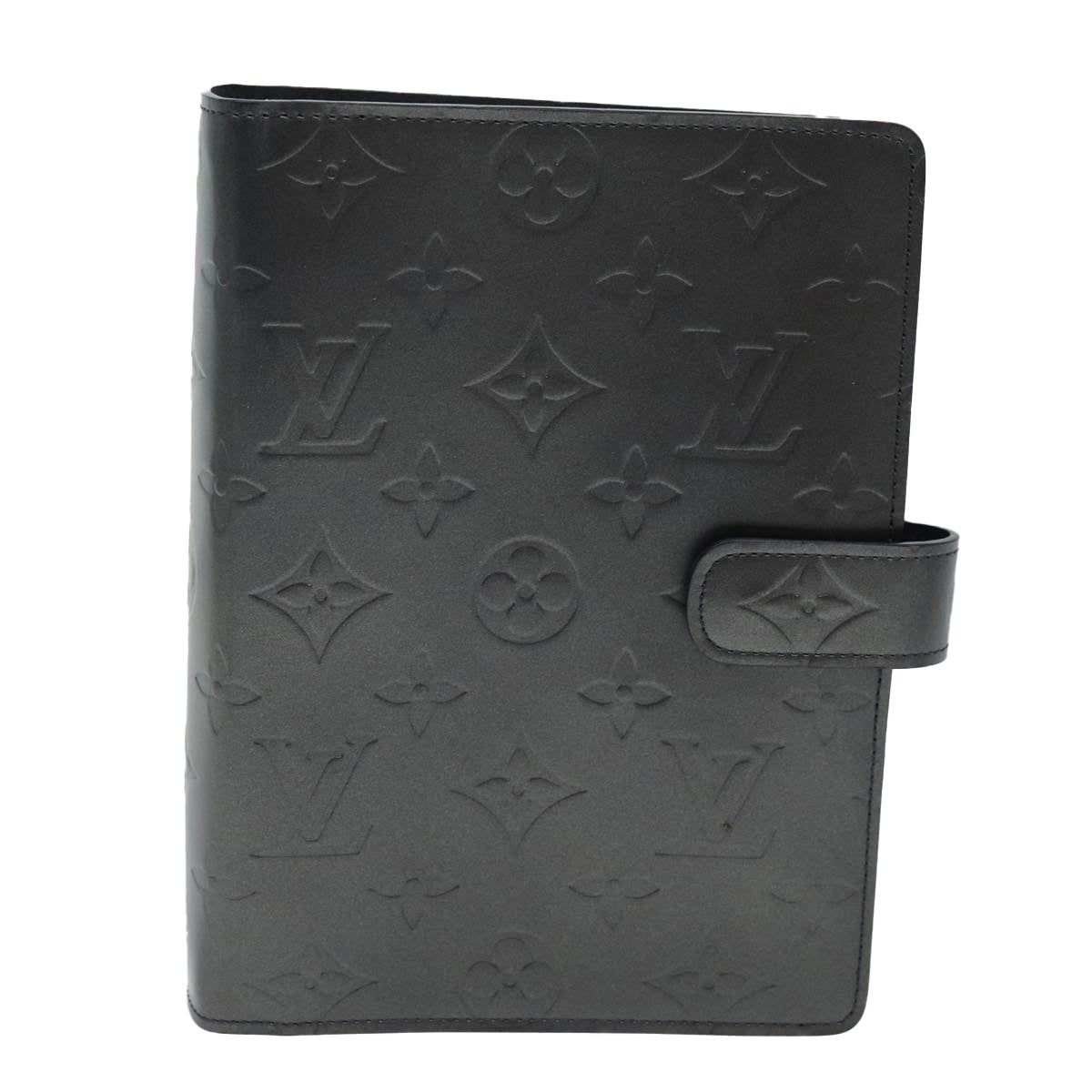 Louis Vuitton Agenda MM Black Canvas Wallet 