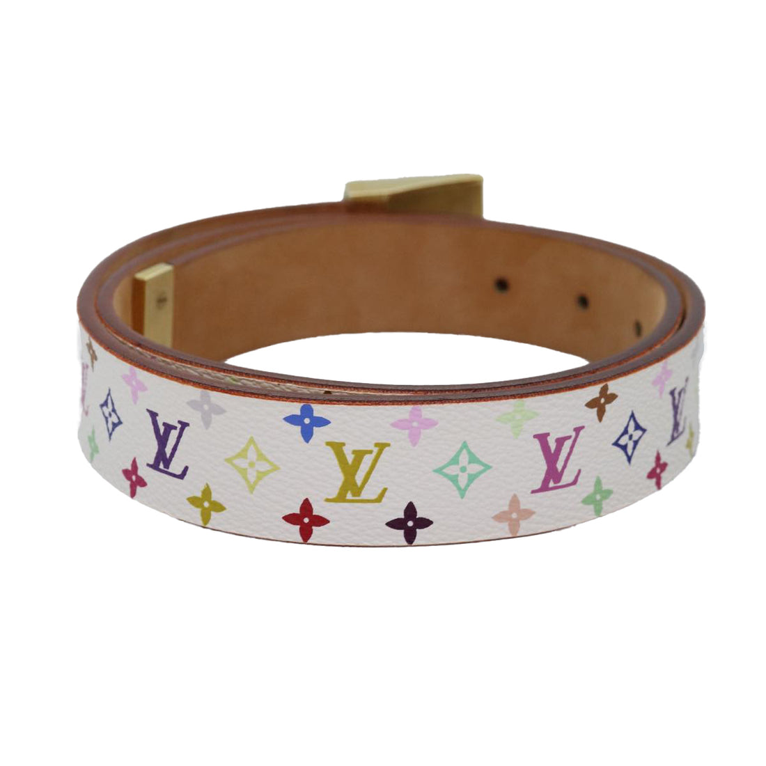 Louis Vuitton Monogram White Canvas Belt 