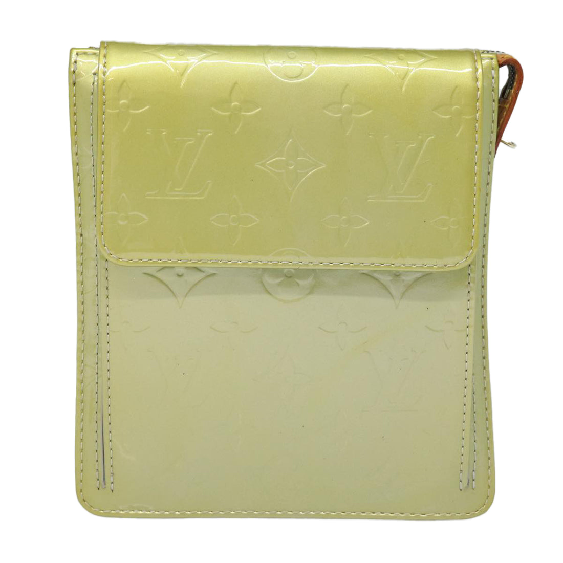 Louis Vuitton Mott Green Patent Leather Clutch Bag