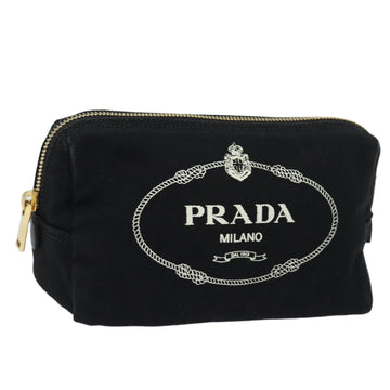 Prada Black Canvas Clutch Bag