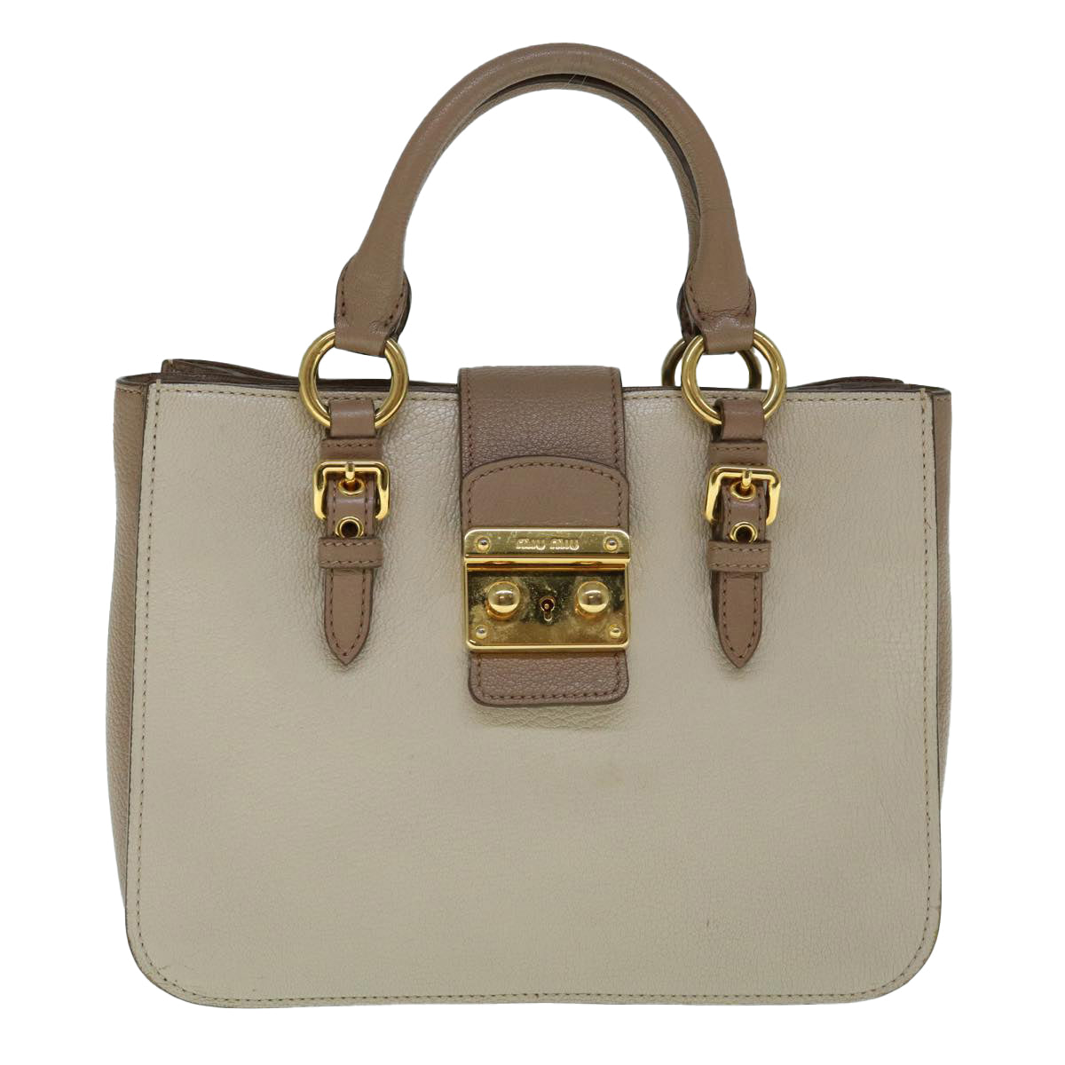 Miu Miu Beige Leather Handbag 