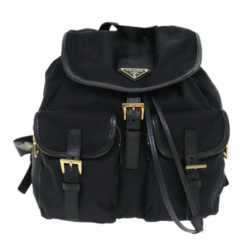 Prada Re-Nylon Black Canvas Backpack Bag