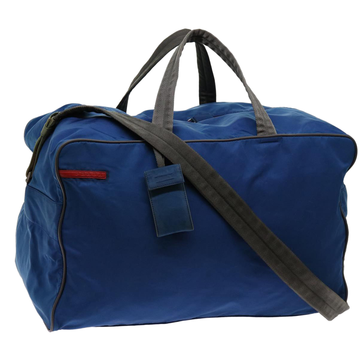 Prada Tessuto Blue Synthetic Travel Bag