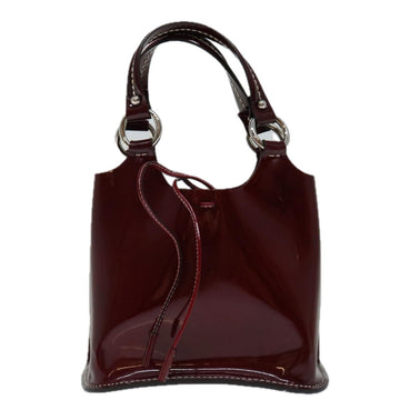 Bally Burgundy Patent Leather Handbag 