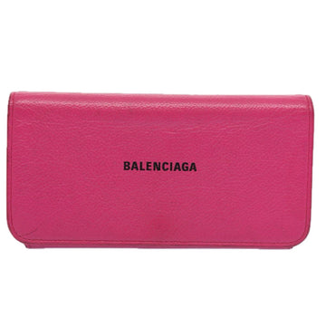 Balenciaga Cash Pink Leather Wallet 