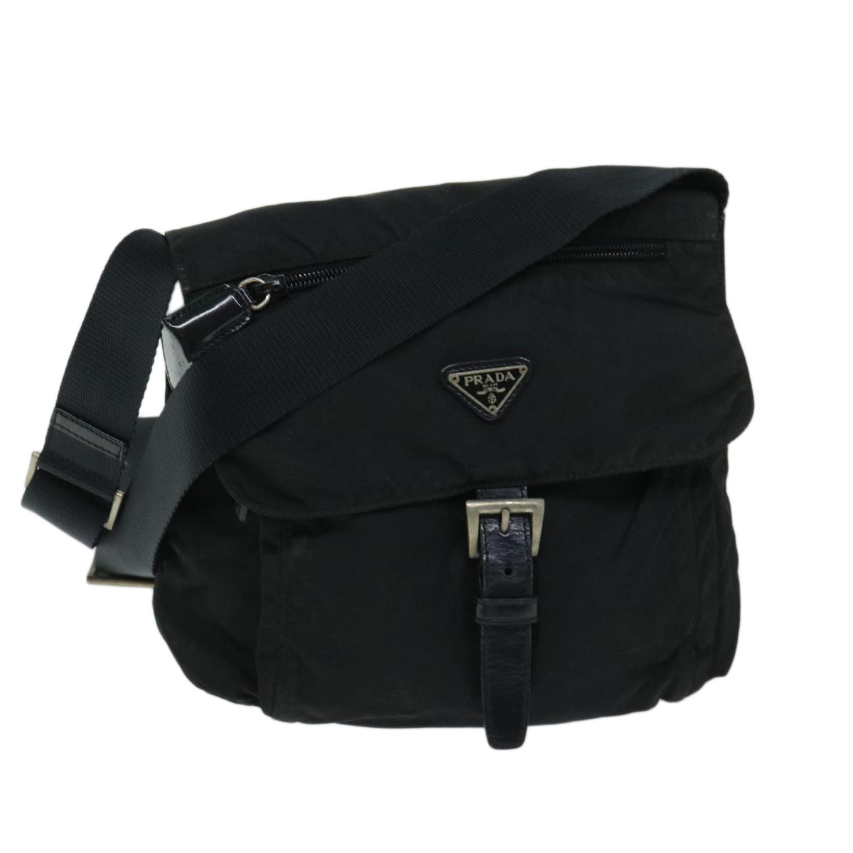 Prada Tessuto Black Canvas Shoulder Bag