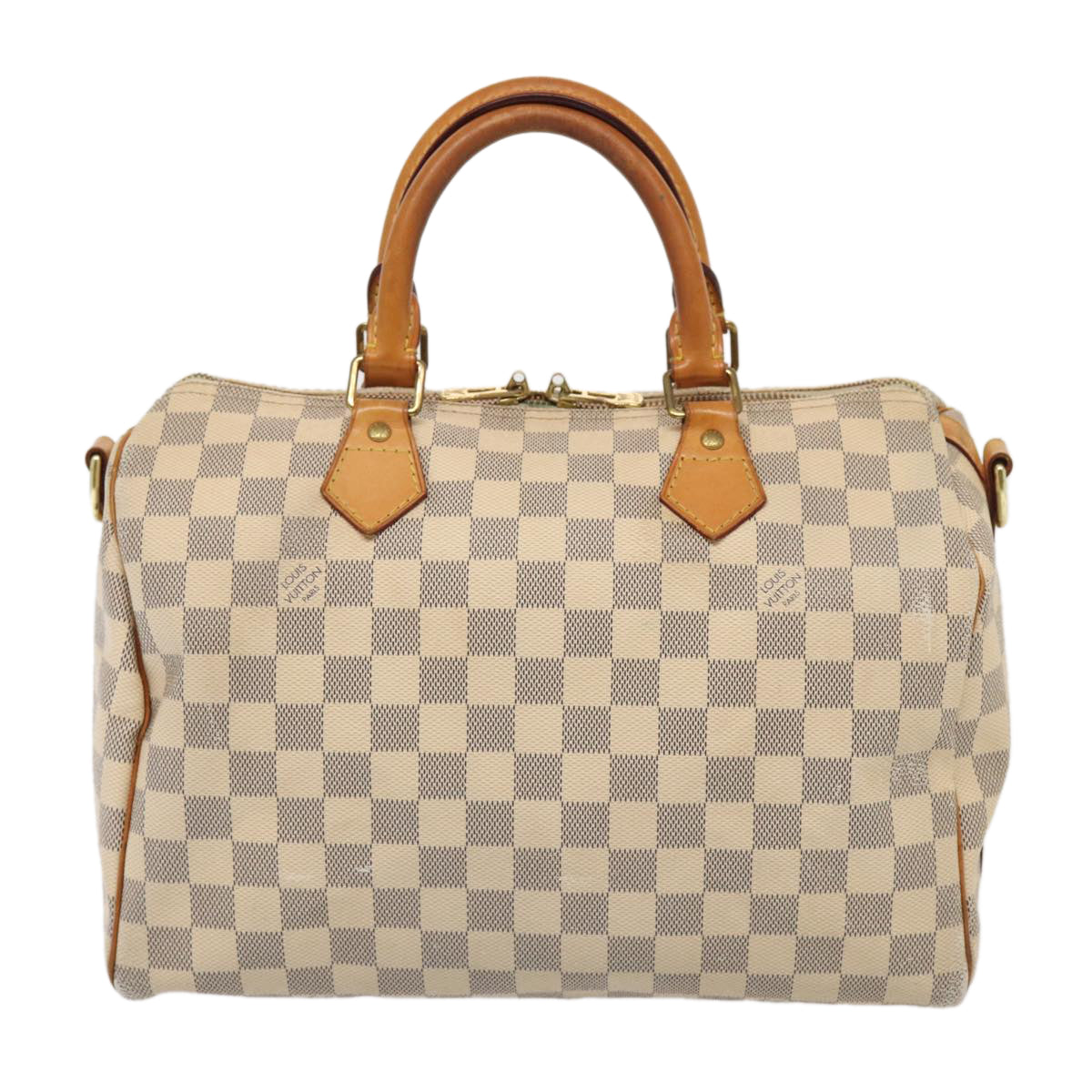 Louis Vuitton Speedy Bandoulière 30 White Canvas Handbag 