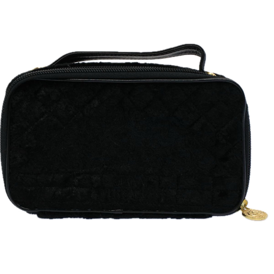 Versace Black Velvet Clutch Bag