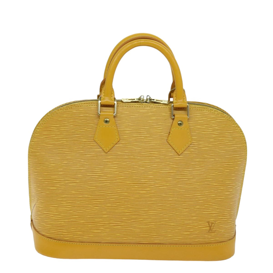 Louis Vuitton Alma Yellow Leather Handbag 