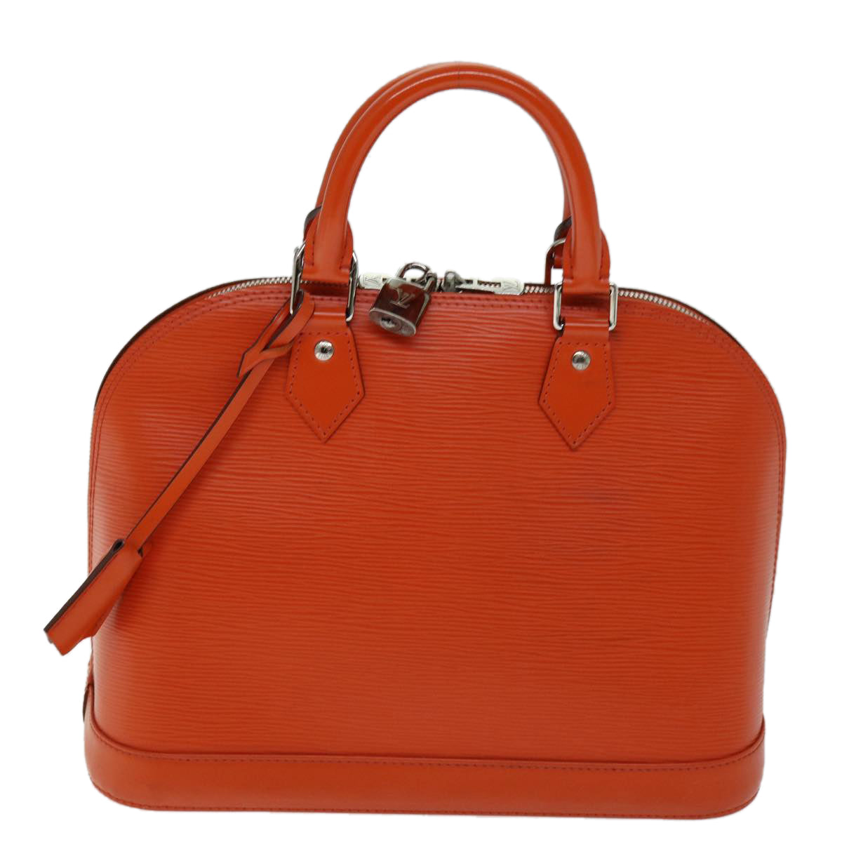 Louis Vuitton Alma Orange Leather Handbag 