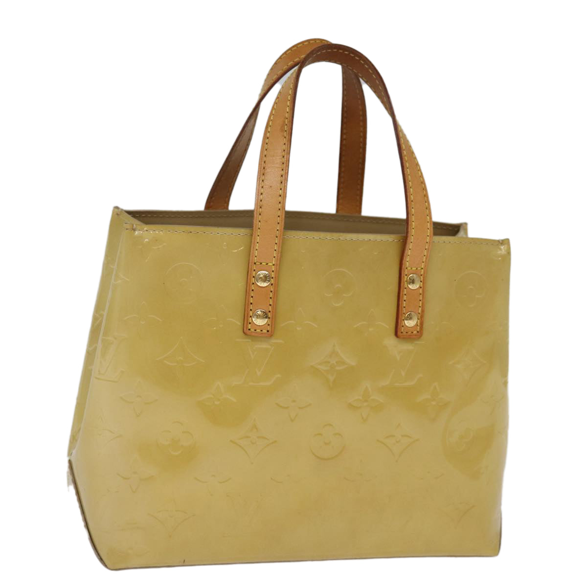 Louis Vuitton Lead Khaki Patent Leather Handbag 