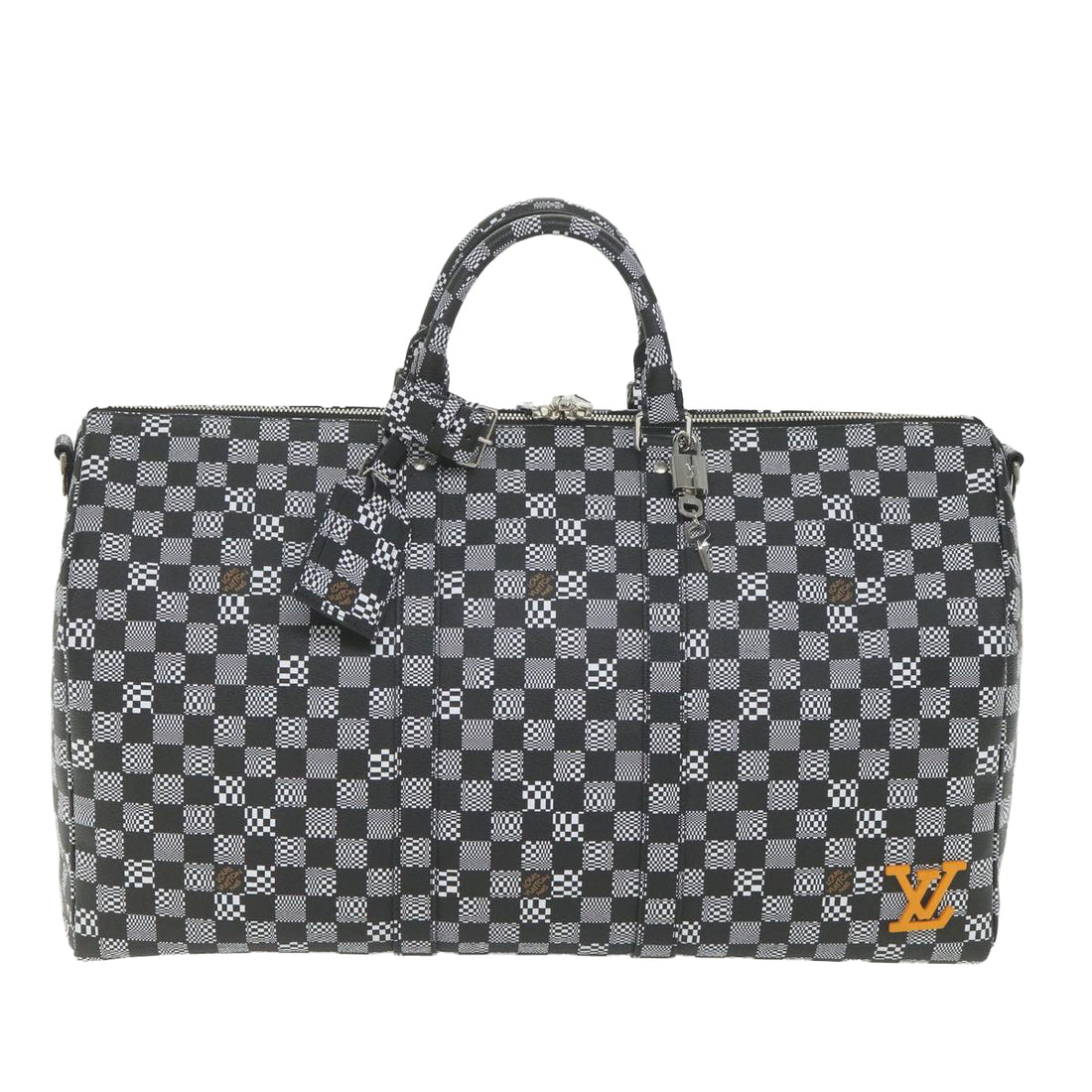 Louis Vuitton Keepall Bandouliere 50 Black Canvas Travel Bag