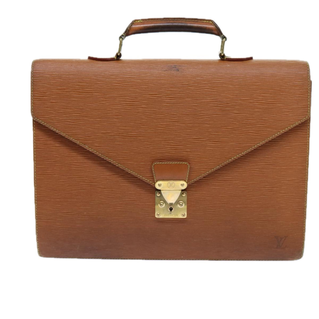 Louis Vuitton Serviette Brown Leather Briefcase Bag