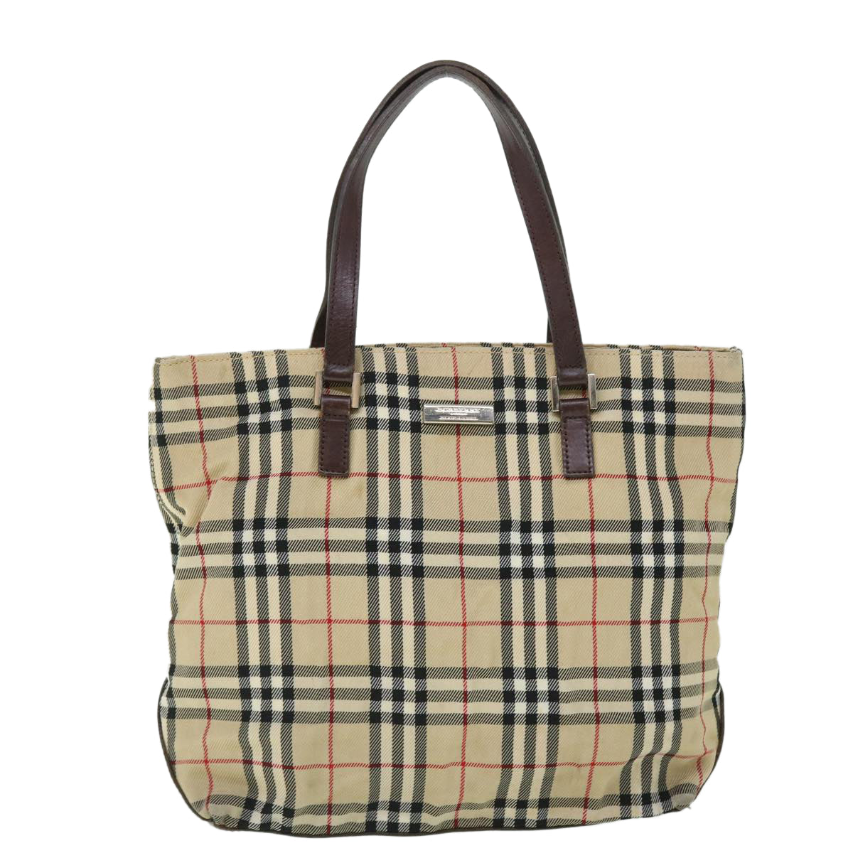 Burberry Cabas Brown Synthetic Handbag 