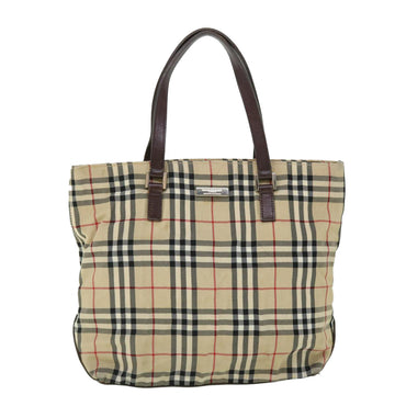 Burberry Cabas Brown Synthetic Handbag 