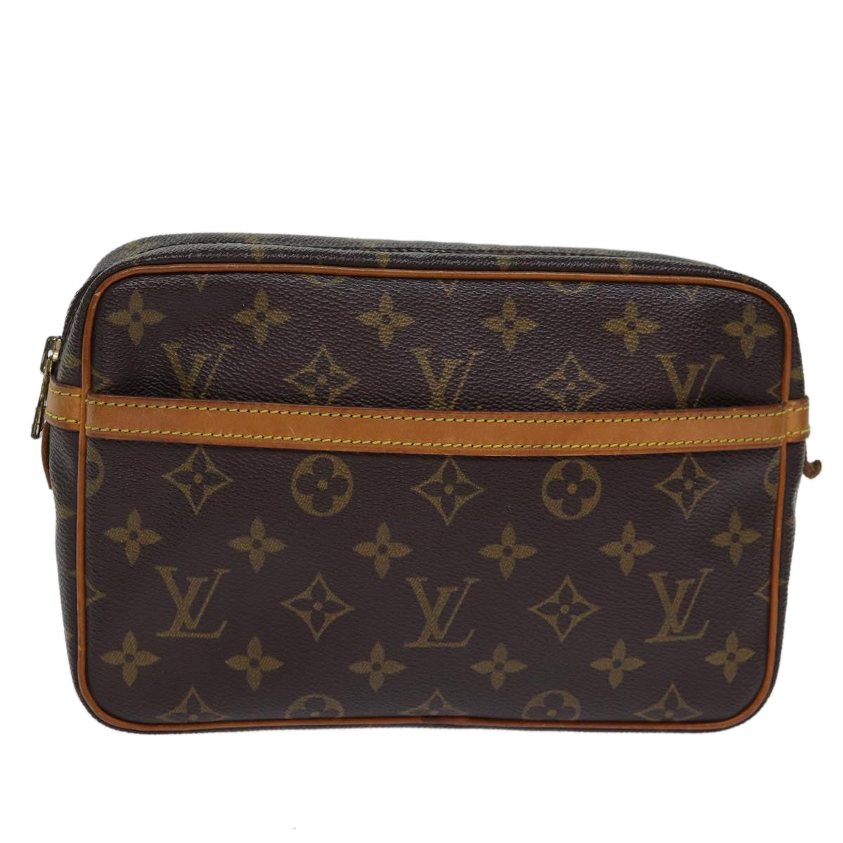 Louis Vuitton Compiegne 23 Black Canvas Clutch Bag