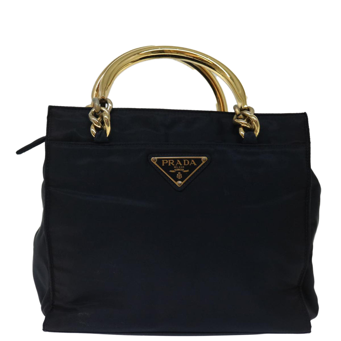 Prada Navy Synthetic Handbag 