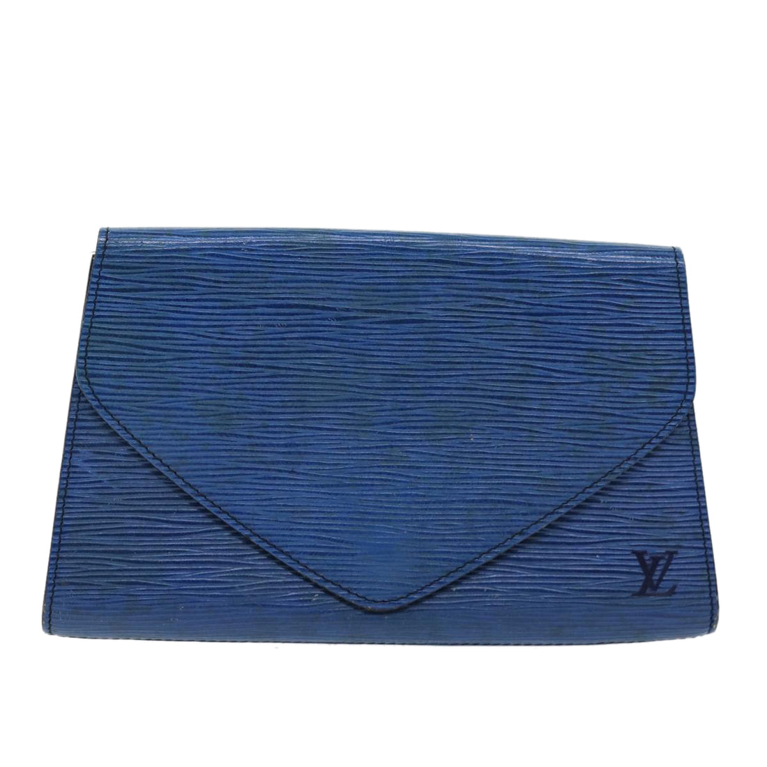 Louis Vuitton Art déco Blue Leather Clutch Bag