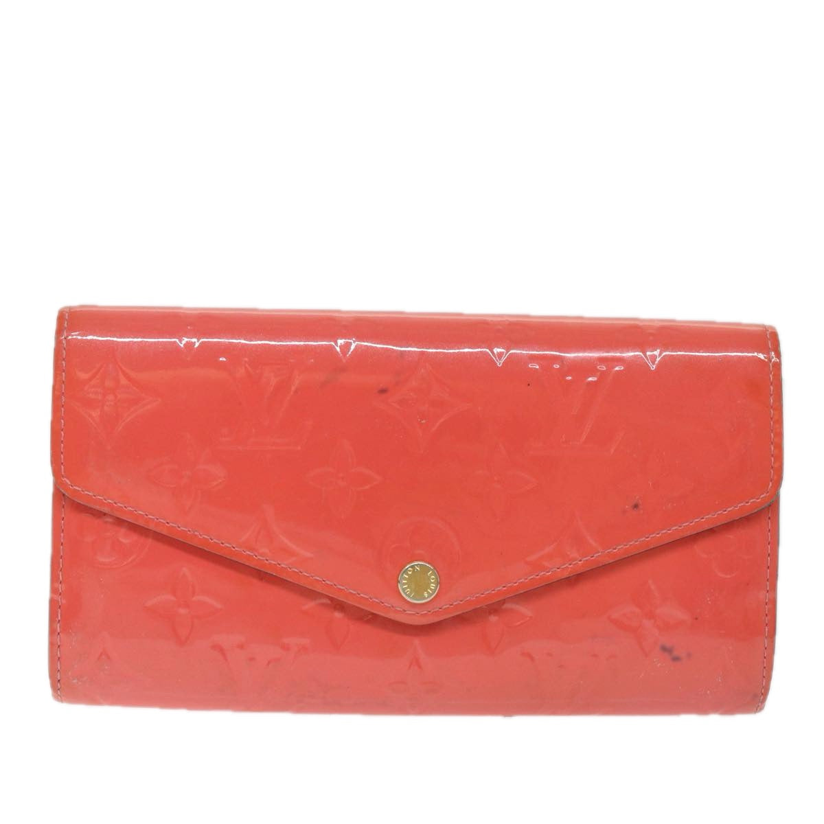 Louis Vuitton Portefeuille Sarah Pink Patent Leather Wallet 