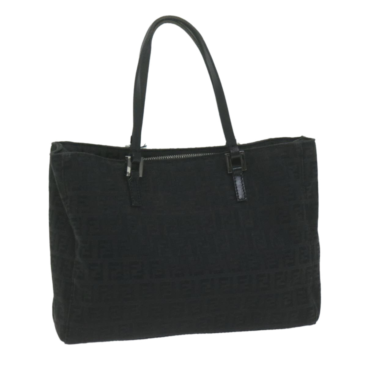 Fendi Zucchino Black Synthetic Handbag 