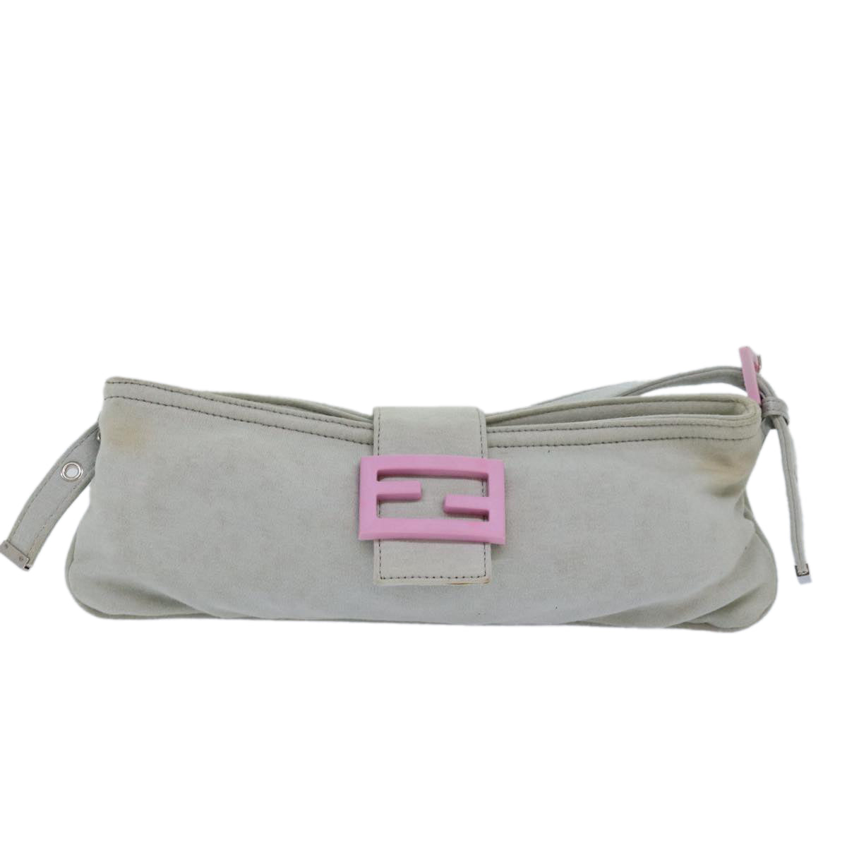 Fendi Mamma Baguette Grey Synthetic Shoulder Bag