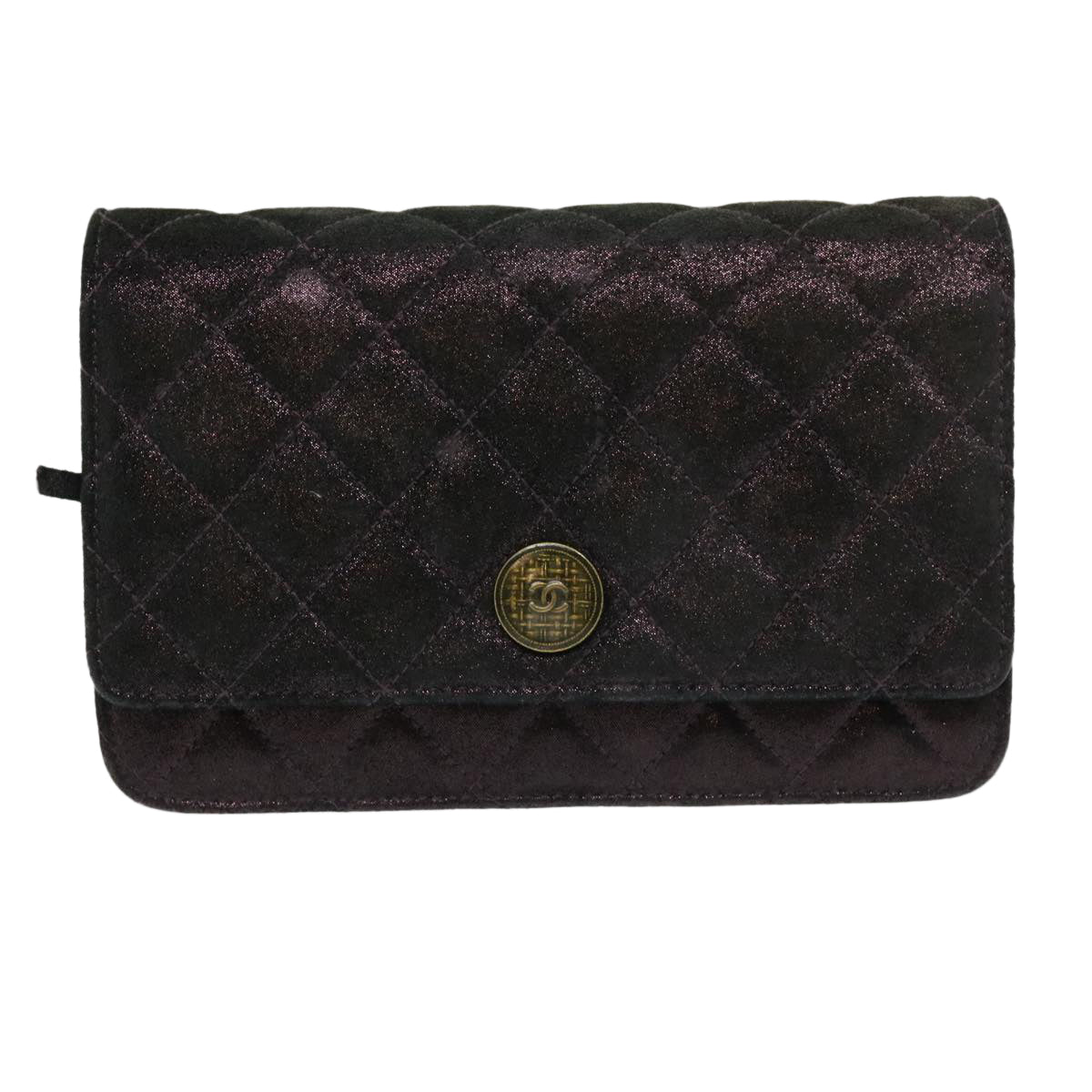 Chanel Matelassé Purple Synthetic Shoulder Bag