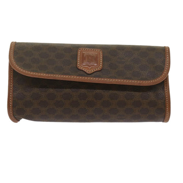 Céline Macadam Brown Canvas Clutch Bag