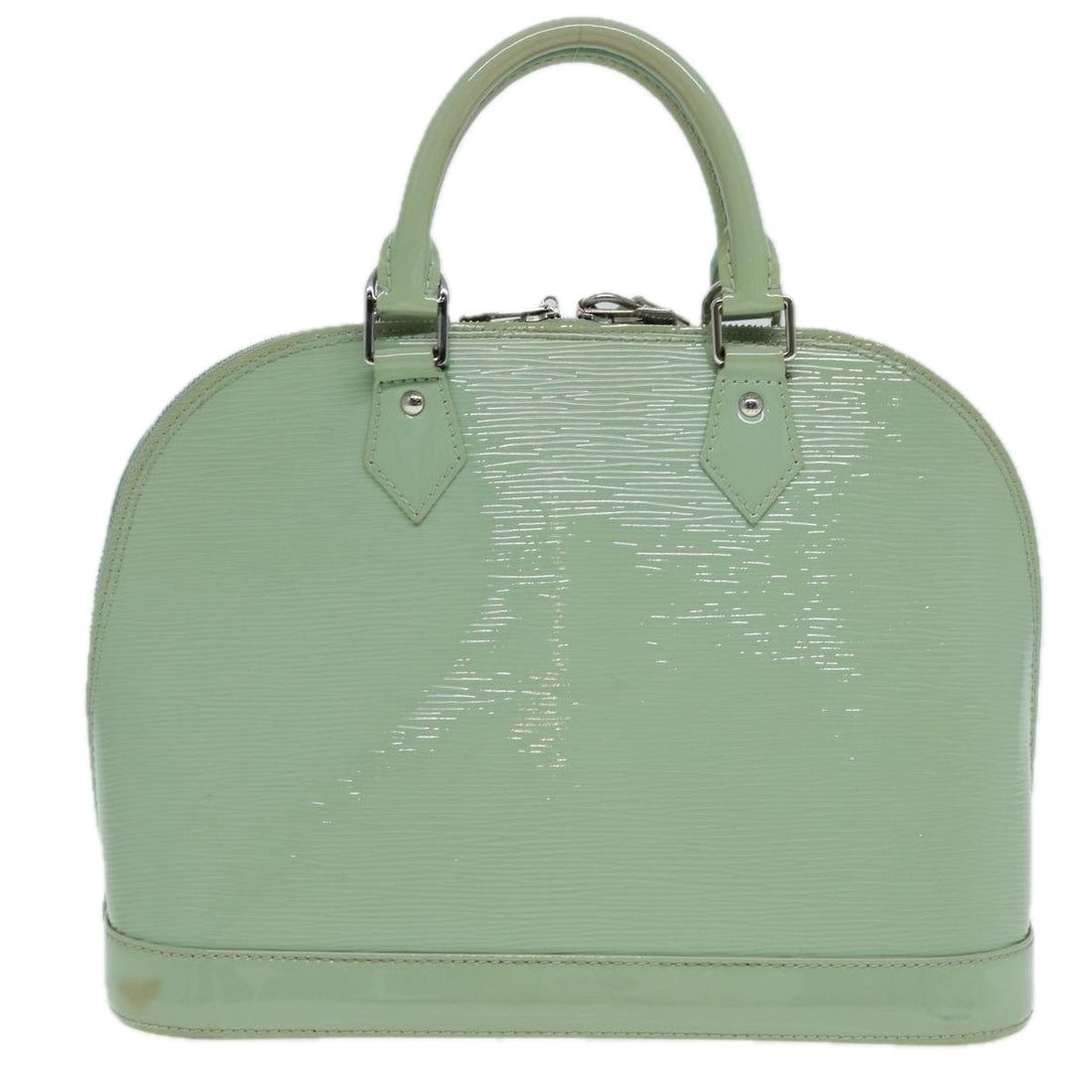 Louis Vuitton Alma Green Leather Handbag 