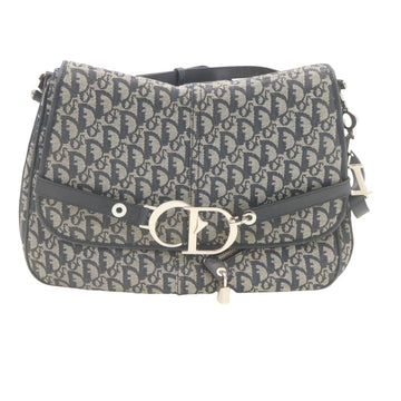 Dior Christie Navy Canvas Shoulder Bag