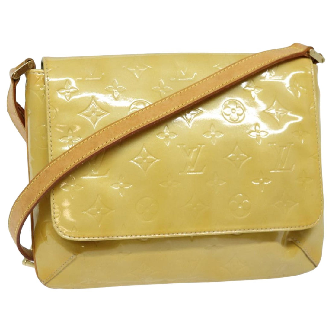 Louis Vuitton Thompson Yellow Patent Leather Shoulder Bag