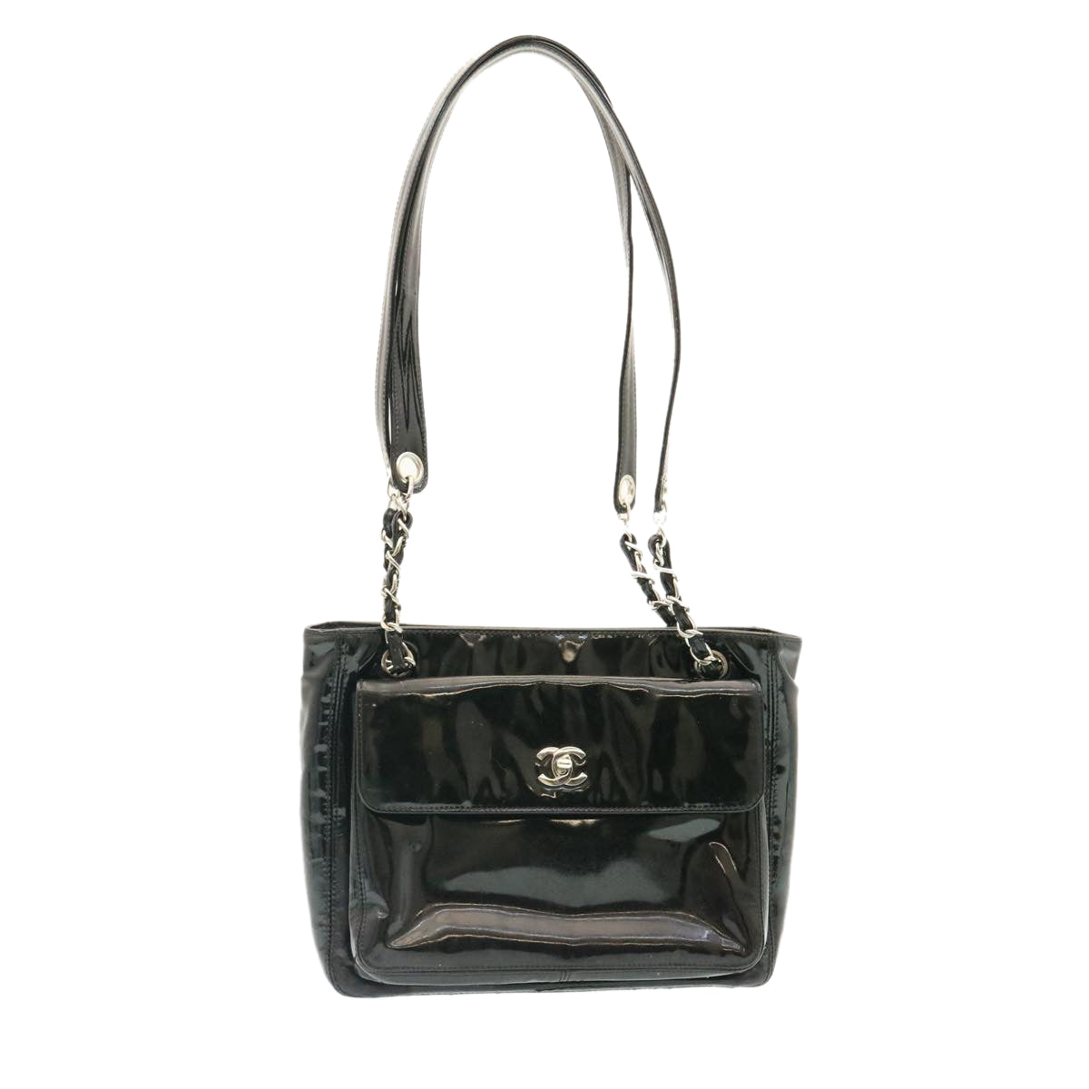 Chanel Black Patent Leather Shoulder Bag