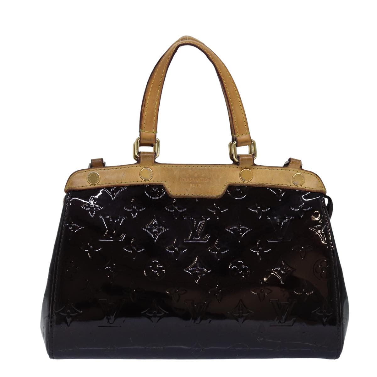 Louis Vuitton Brea Burgundy Patent Leather Handbag 