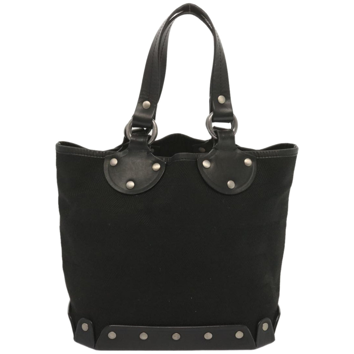 Bally -- Black Canvas Handbag 