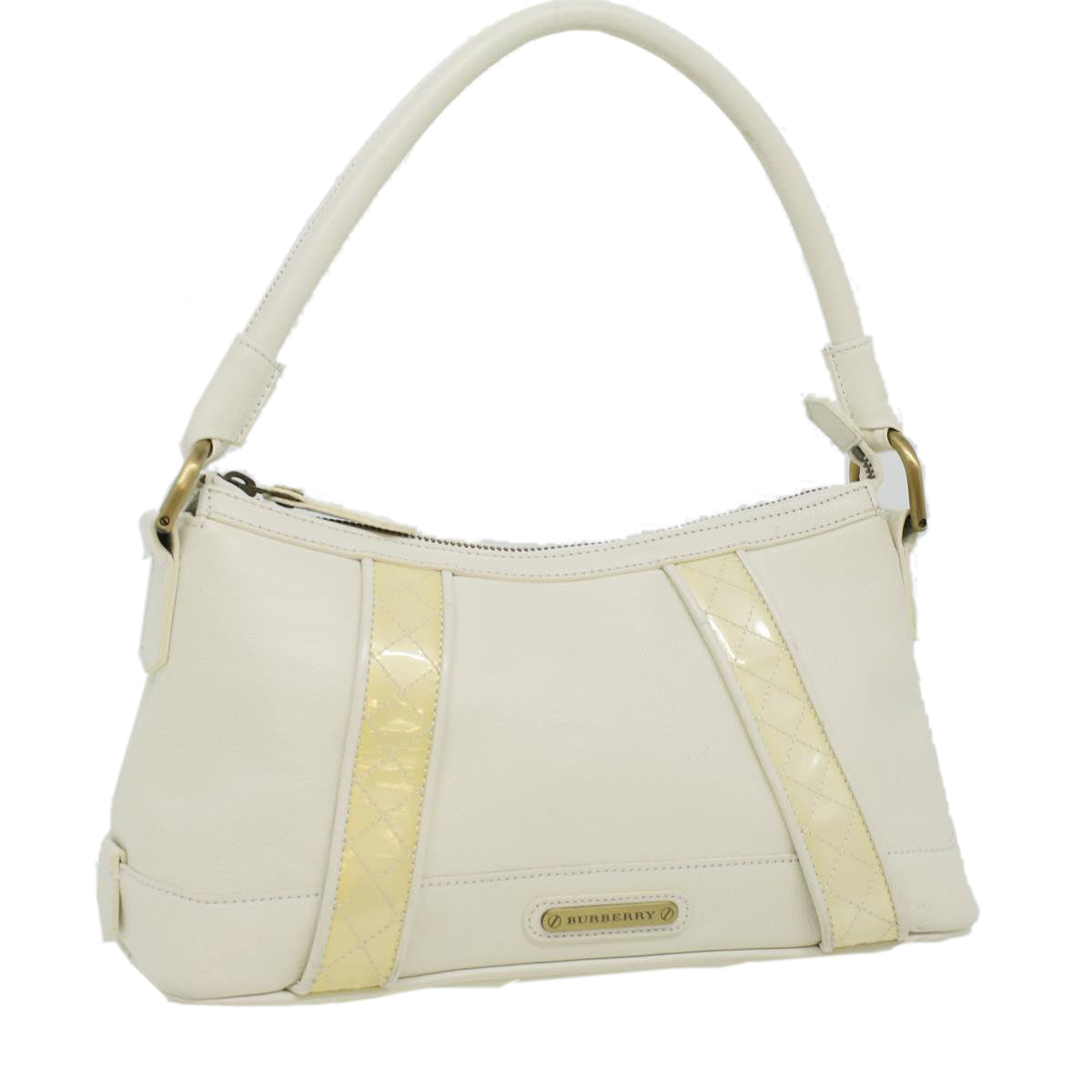 Burberry White Leather Shoulder Bag