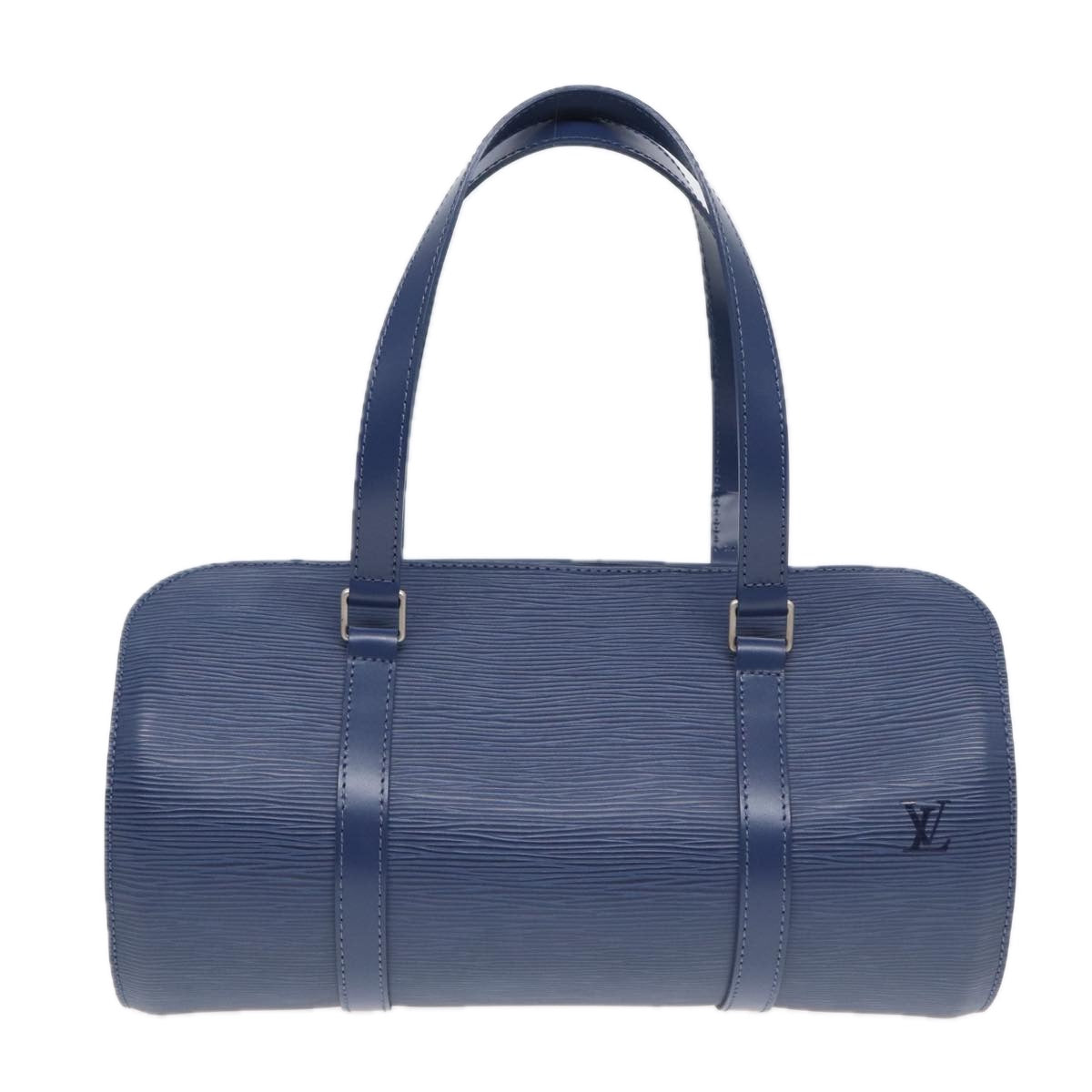 Louis Vuitton Papillon 30 Blue Leather Handbag 