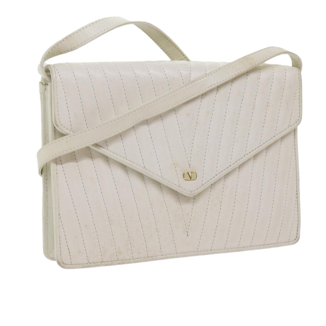 Valentino Garavani White Leather Shoulder Bag