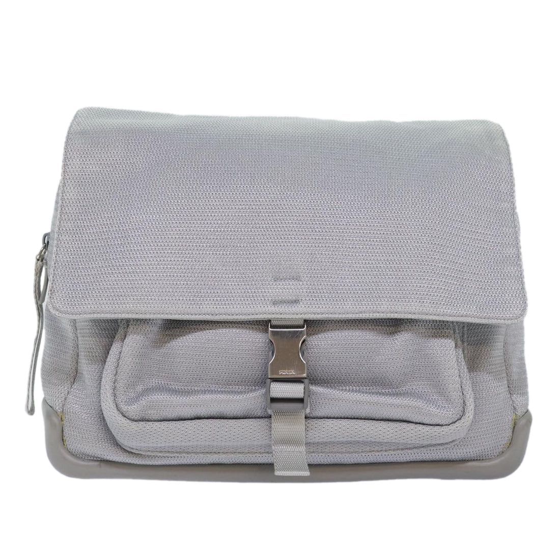 Prada Grey Synthetic Shoulder Bag