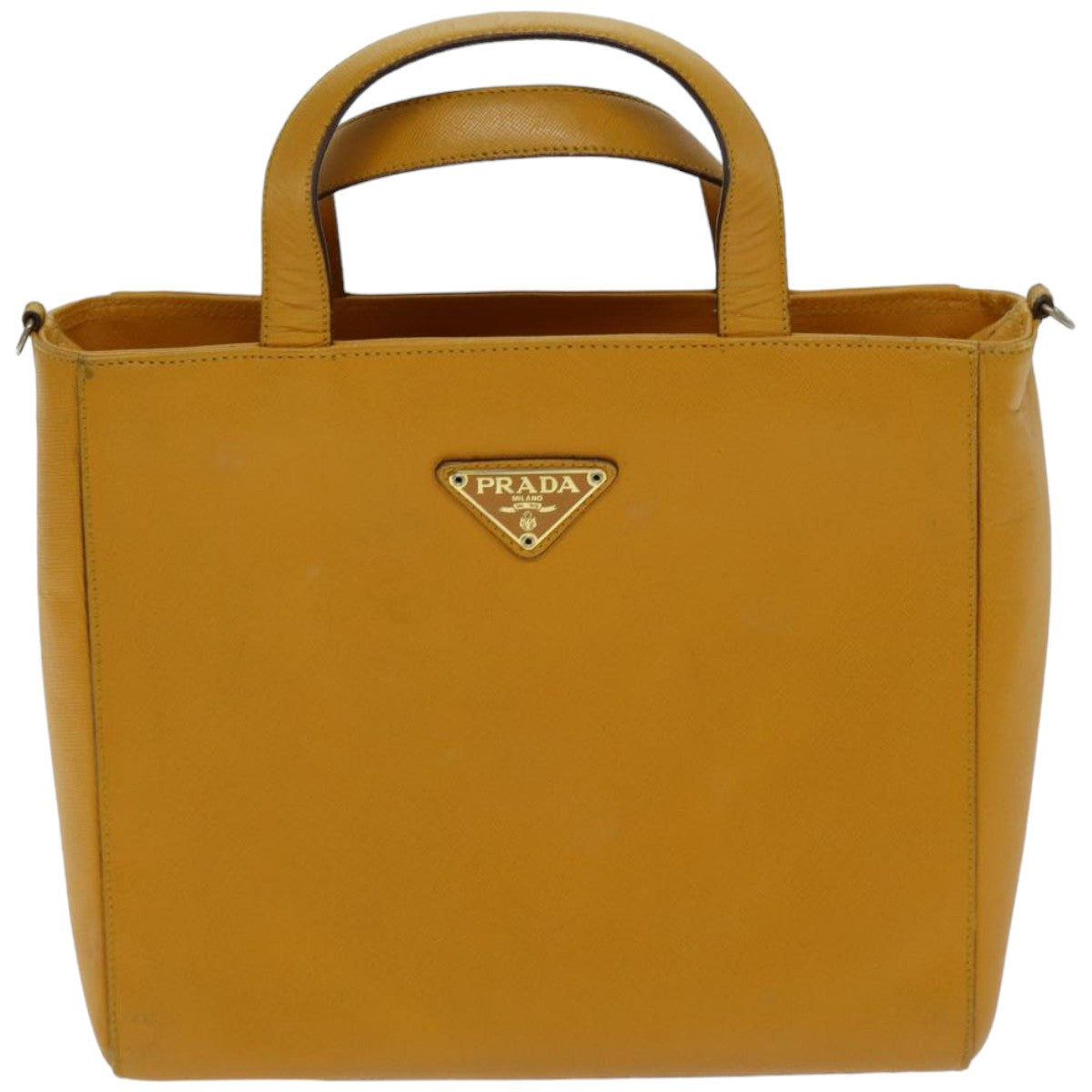 Prada Saffiano Orange Leather Handbag 